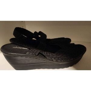 Women's Black Wedge Sandals